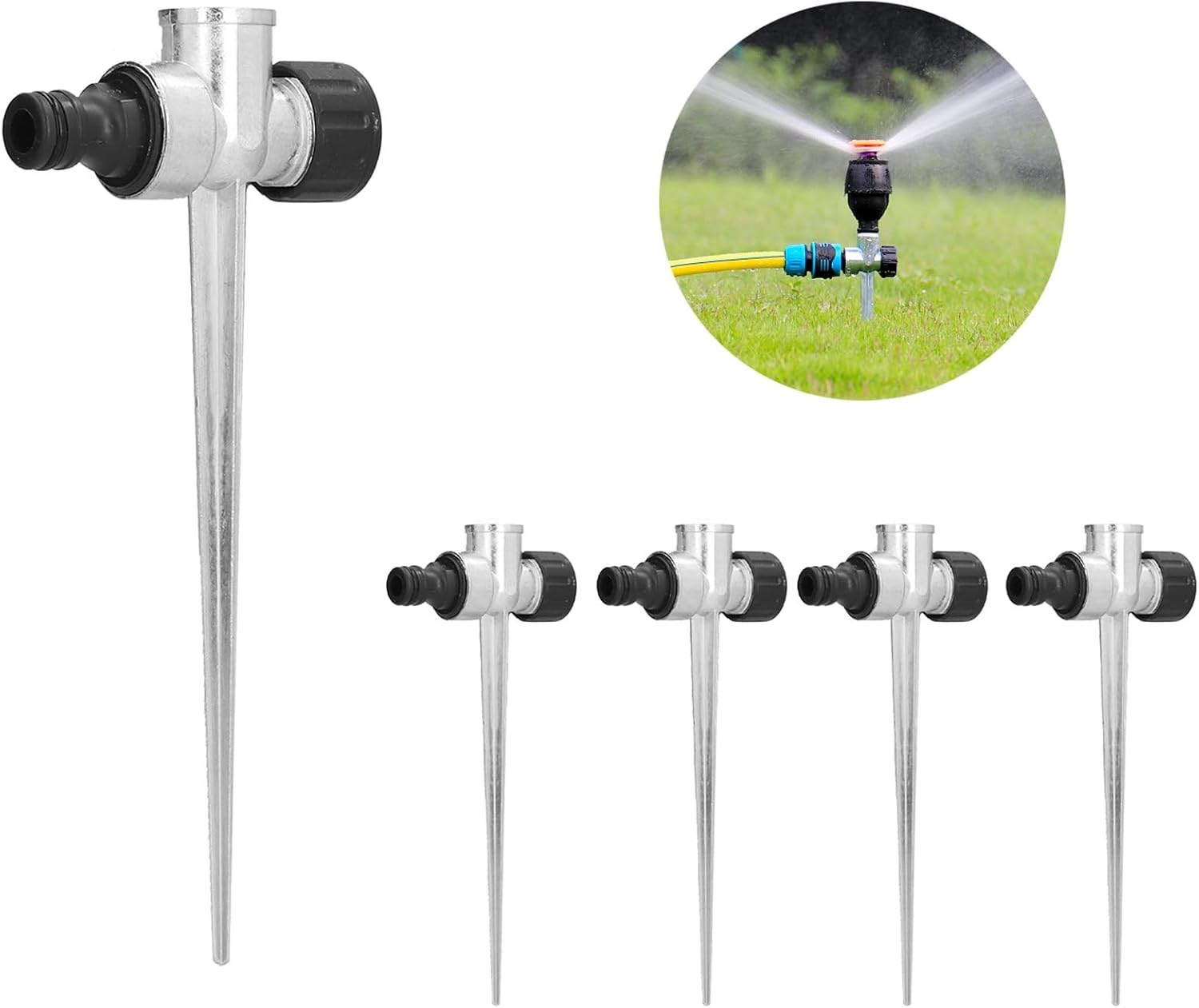 Arroseur de jardin — en métal, 5 pièces, 2 Pouces