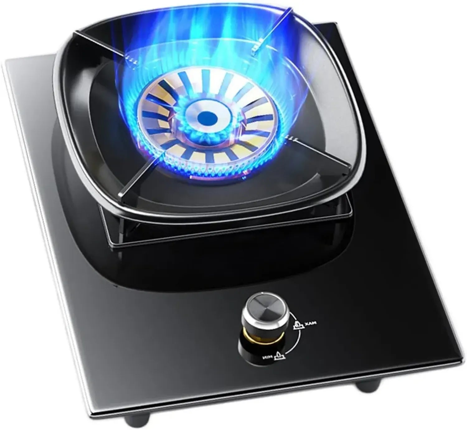 Cuisinière à gaz portable avec sécurité intégrée, idéale pour extérieur