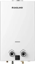 Chauffe-eau à gaz 11L GASLAND, Propane, Faible NOx, avec écran LED, Blanc, 50mbar