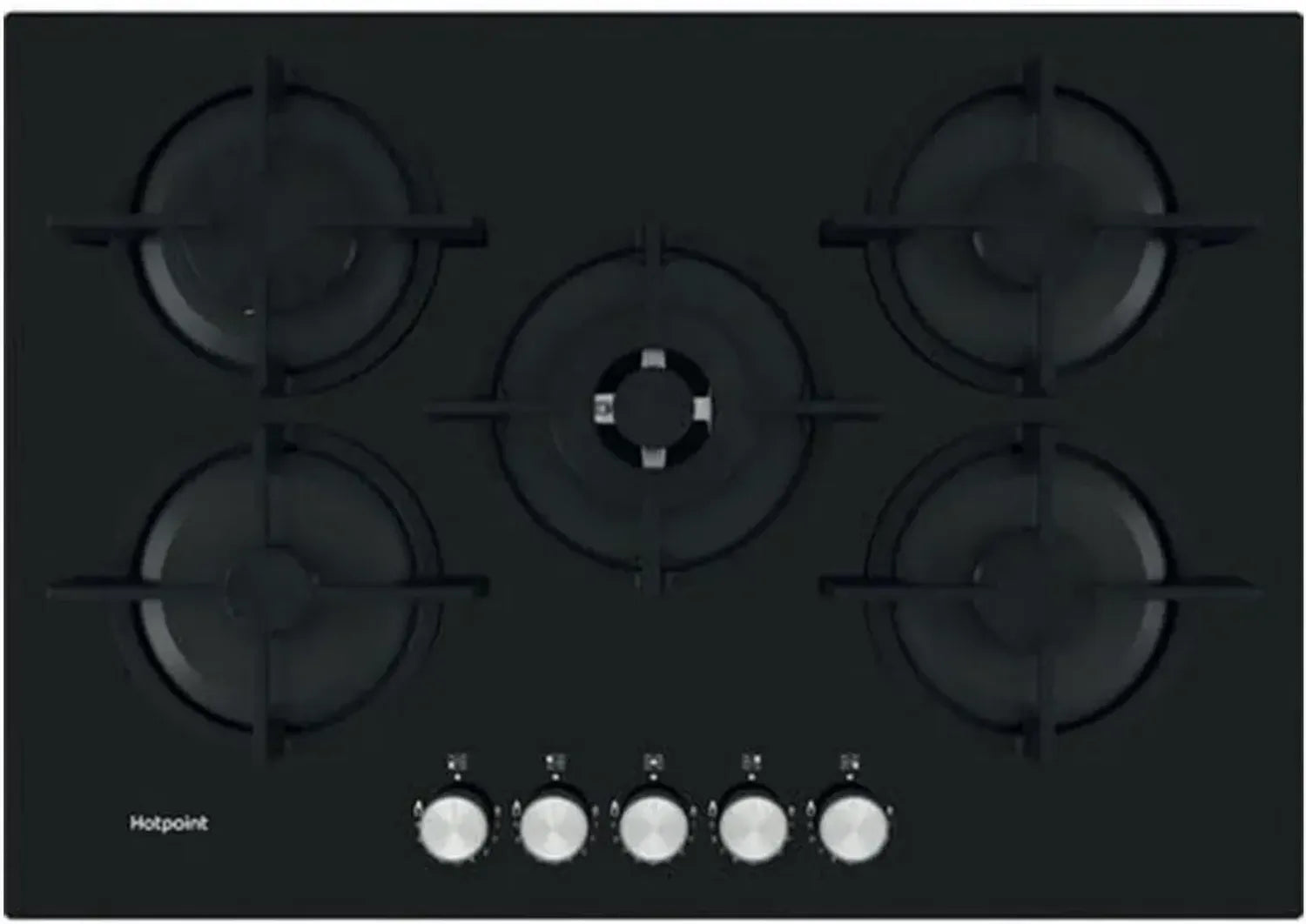 Table de Cuisson à Gaz Whirlpool GOWL 728/NB, 5 Zones, Noir Intégré