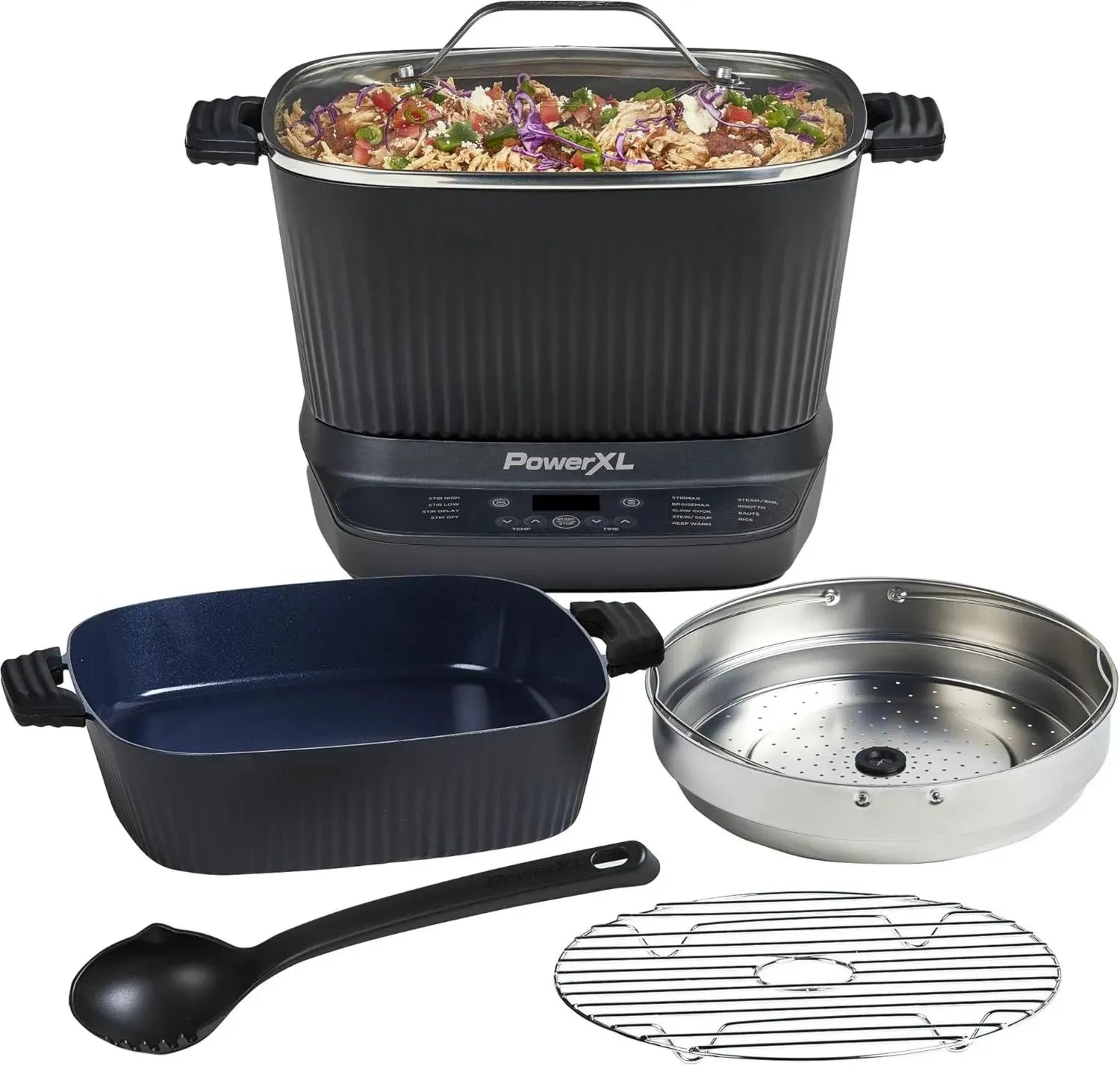 STIRMAX DELUXE Multicuiseur 7,5L avec Palette Automatique, 9 Fonctions Programmables