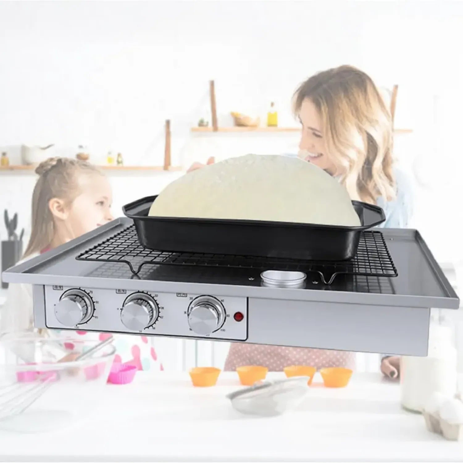 Mélangeur de Pâte 20 L avec Fermentation et Minuteur, Acier Inoxydable, 220 V