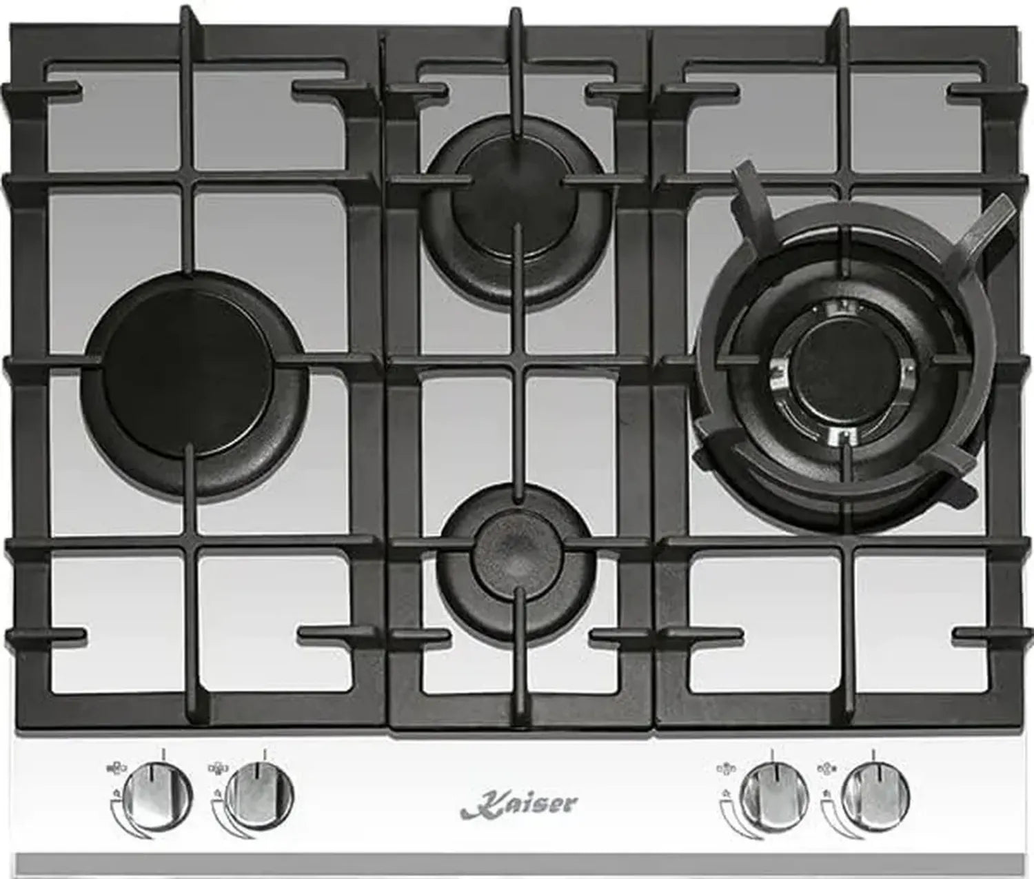 Table de cuisson à gaz 60 cm Kaiser KCG 6394 W Turbo, verre blanc, 4 brûleurs haute qualité