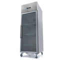 Congélateur Maxima 600 L - Acier Inoxydable - Portes en Verre - 3 Étagères Réglables GN 2/1
