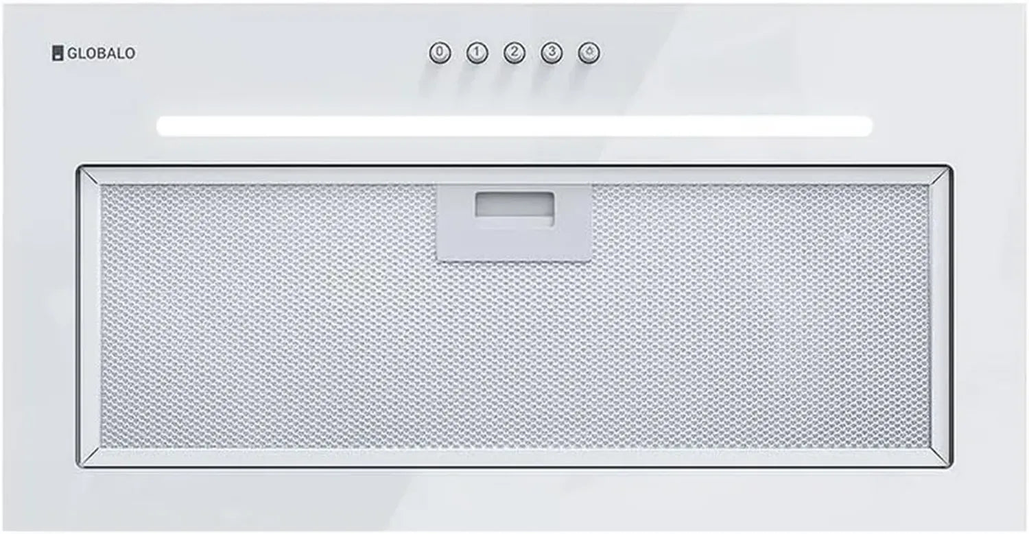 Hotte Encastrable Latapio 60.1 Blanche avec Meuble de Cuisine en Acier