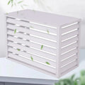 Cache Climatiseur Extérieur en Aluminium, Protection Anti-Bruit et Décorative, Écran de Confidentialité pour Pompe à Chaleur (Blanc, 100x50x70cm)