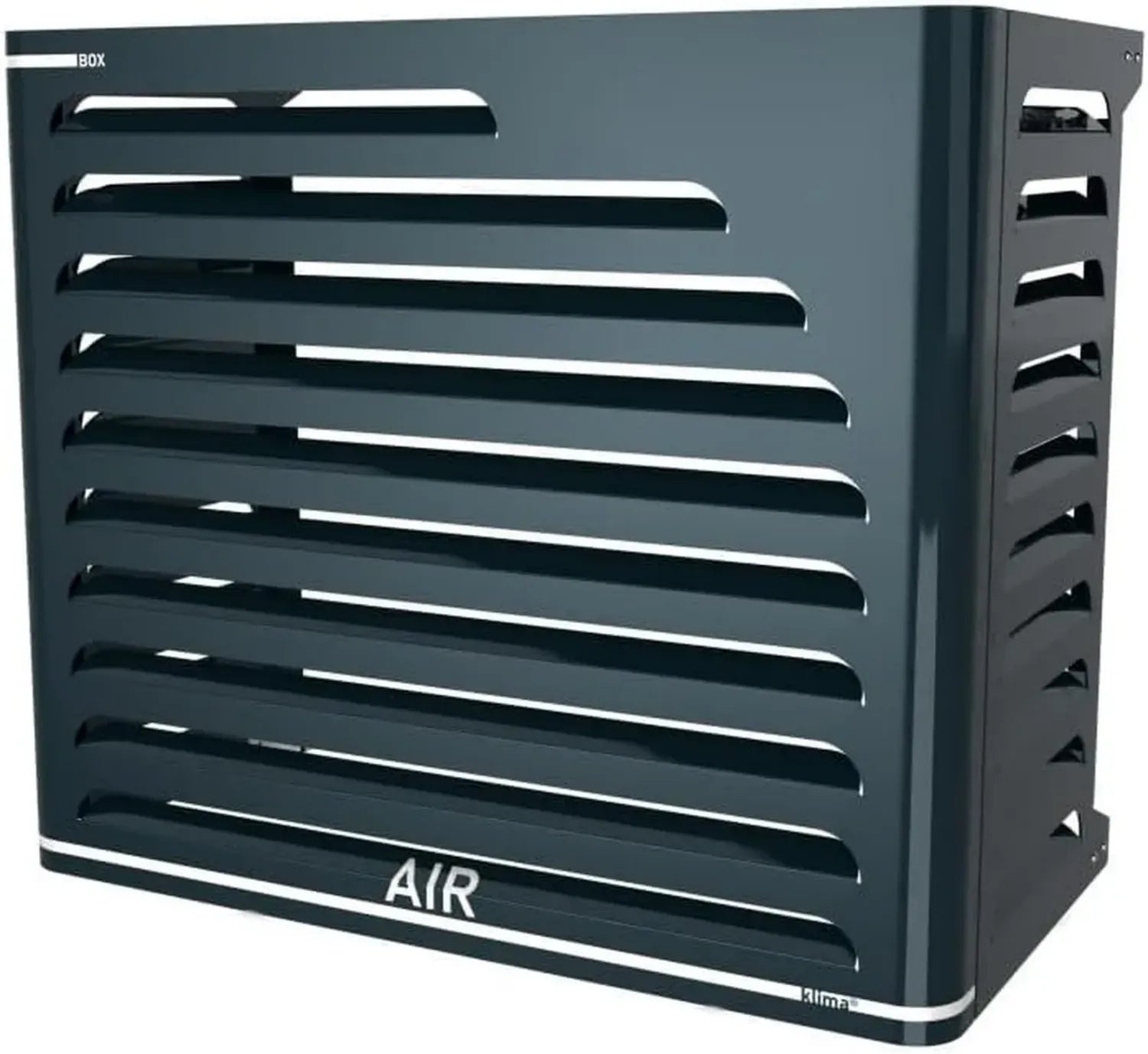 Coffre de Protection Climatiseur Extérieur en Aluminium Anthracite avec Support Réglable