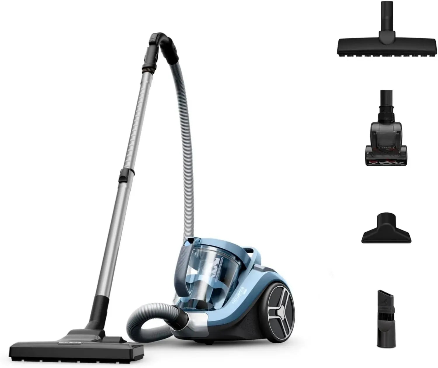 Aspirateur sans sac Rowenta Compact Power XXL, 2,5 L, Technologie cyclonique avancée, Moteur éco performant, Facile à vider, Portée étendue, Bleu