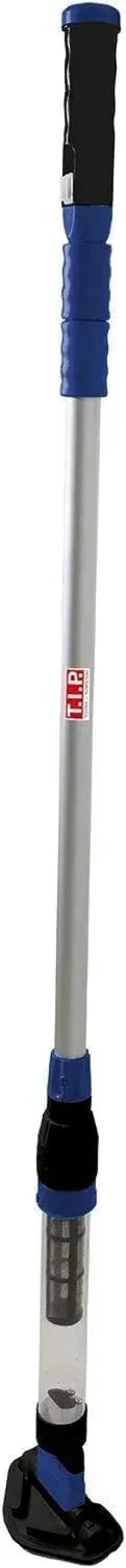 Aspirateur de Piscine T.I.P. Akku Sweep 2000, Barre Télescopique 2,1m, 50 Min d'Autonomie, 24 l/Min, Clapet Anti-Retour, Argent Noir