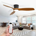 Ventilateur de Plafond LED Silencieux avec Télécommande, 6 Vitesses et Minuterie, 132cm, pour Chambre