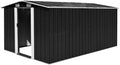Abri de Jardin Métallique Anthracite 257x392x181 cm - Idéal pour Extérieur