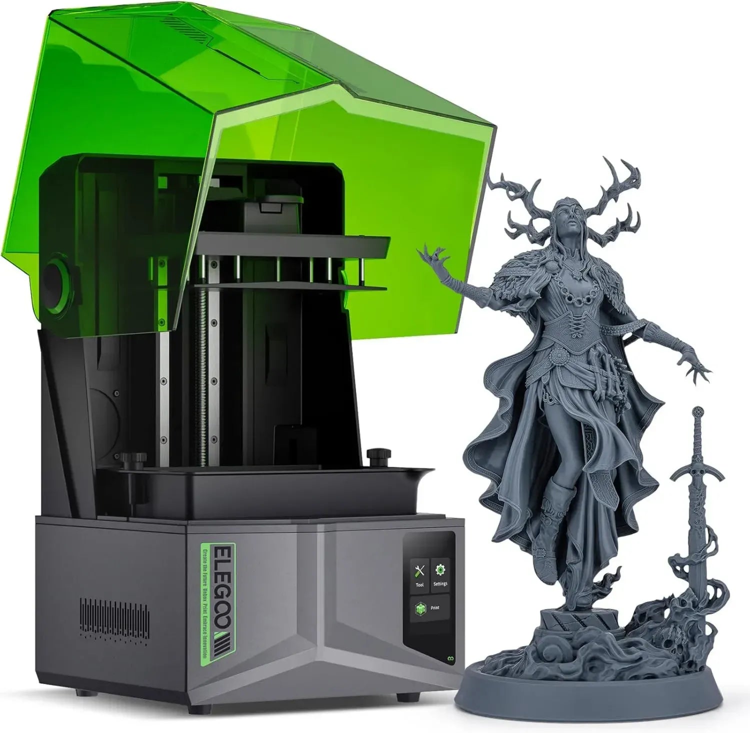 Imprimante 3D Résine ELEGOO Saturn 4 12K avec Écran Mono, Capteur Intelligent et Auto-Nivellement, Grande Taille d'Impression