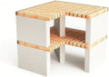 MOVELAR - Élément d'angle Nazca pour barbecue extérieur préfabriqué (blanc, 95 x 95 x 95 cm)