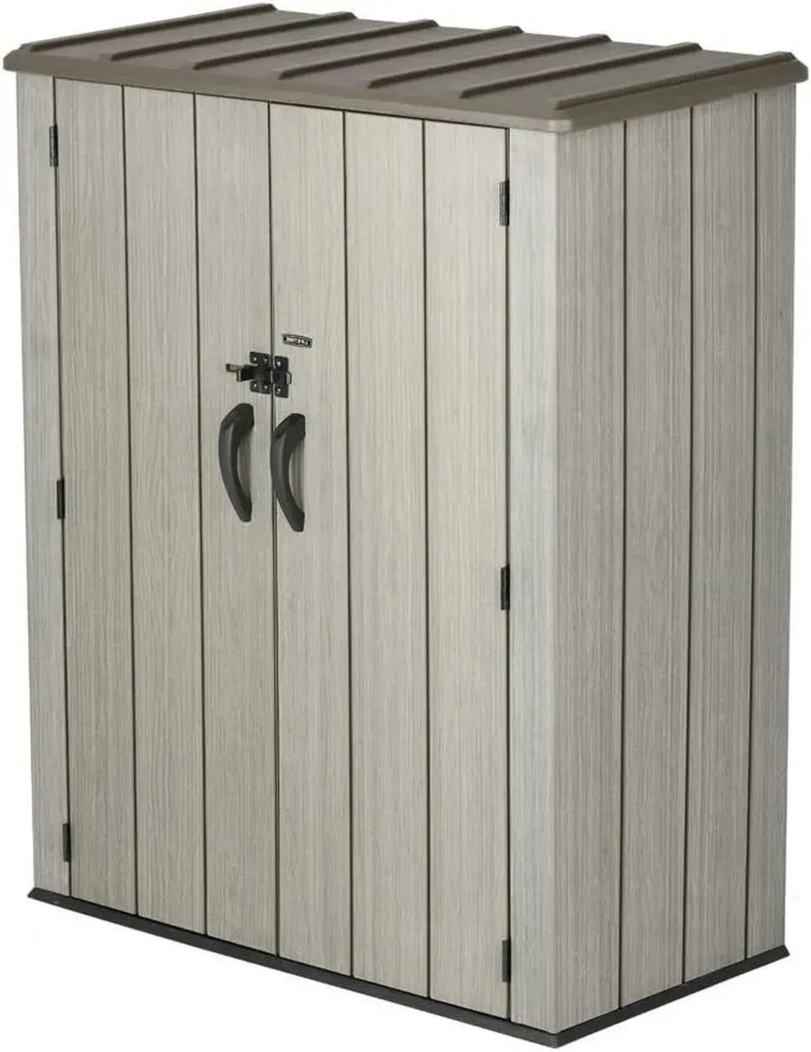 Abri de Jardin Vertical avec Toit Brun, 74 x 142 x 174 cm - Modèle 60209