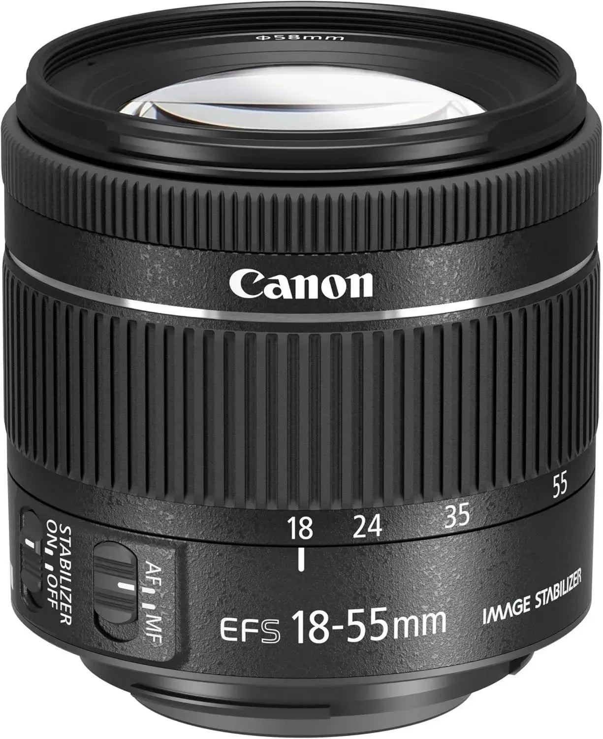 Objectif Canon EF-S 18-55mm f/4-5.6 IS STM Noir - Remis à neuf certifié