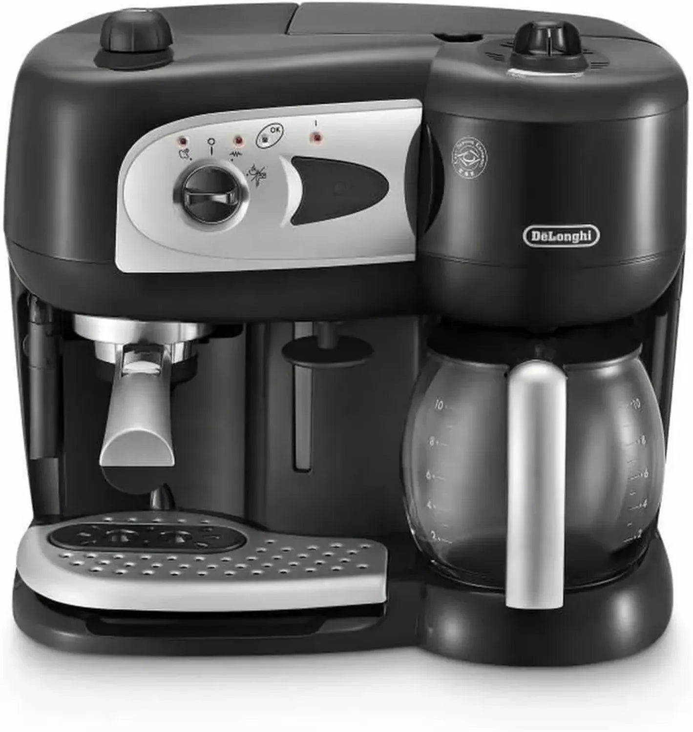 De'Longhi BCO261B.1 Machine à Café Espresso et Filtre, Capacité 10 Tasses, Parfaite pour Famille