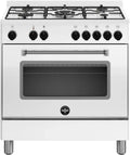 Cuisinière Électrique et Gaz Noir en Acier Inoxydable, Americana AMN855EBV/24