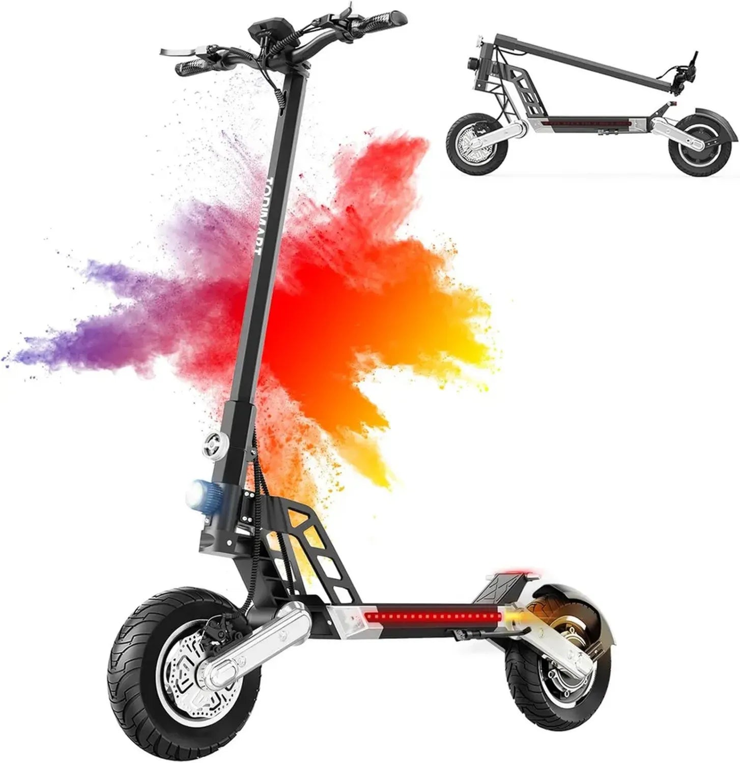 Trottinette Électrique Tout-Terrain Puissante 2000W, Autonomie 80 km, Batterie 48V, Suspension Double, Antivol
