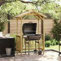 Pavillon de barbecue en bois traité avec rangement intégré