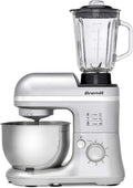 Robot pâtissier multifonction 650W, 6 vitesses, bol 4L, gris