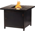 Table de Feu au Gaz Propane en Aluminium avec Perles de Verre, 37 000 BTU, Finition Cuivre, 81,3 x 81,3 cm