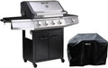 Barbecue à Gaz 5 Brûleurs avec Housse - Puissance 15,2 kW - Noir