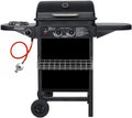 Gril à gaz 2 brûleurs avec côtés et tables, 8,7 kW
