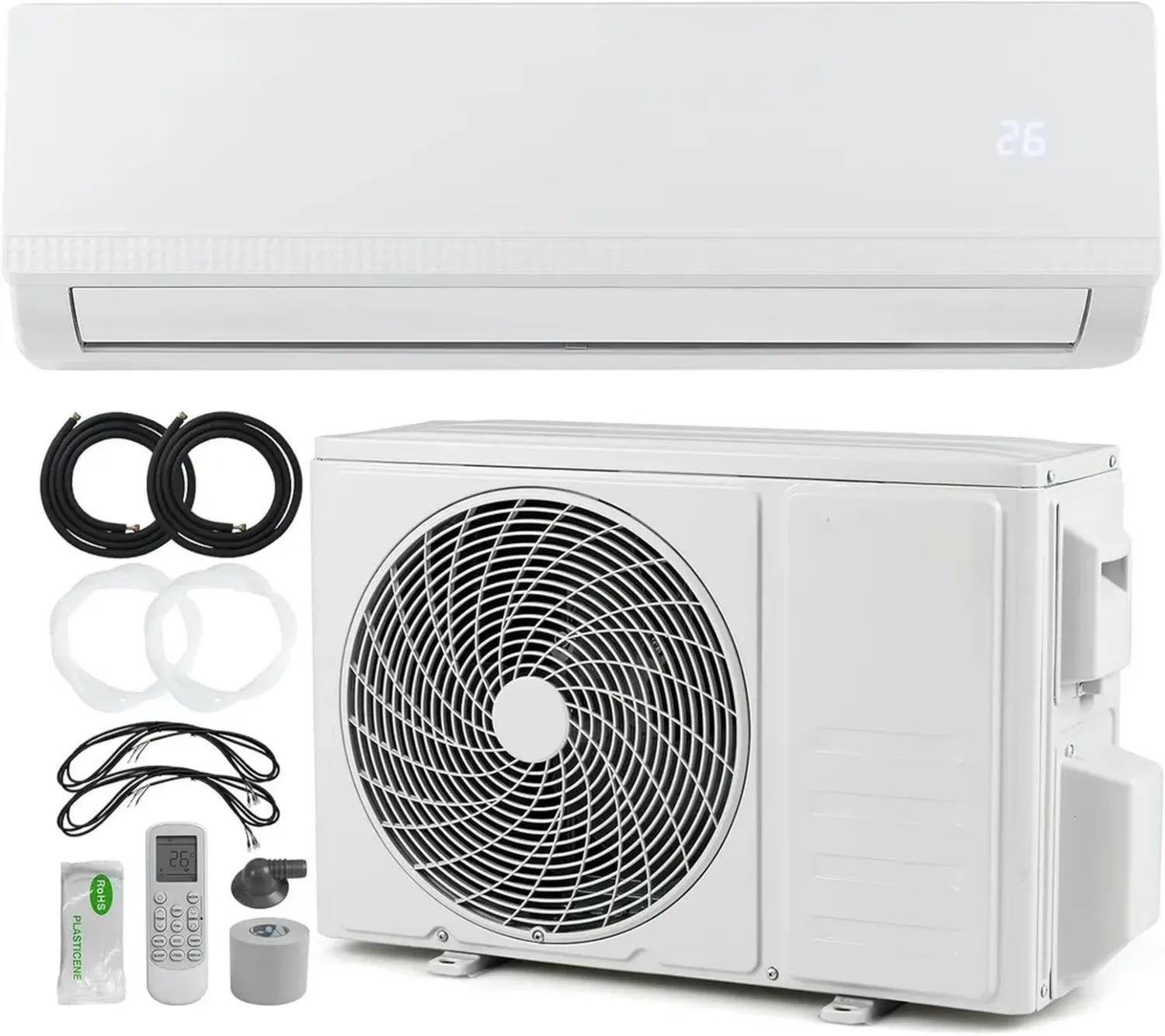 Climatiseur Mural Réversible 9000 BTU avec Pompe à Chaleur et Inverter Éco