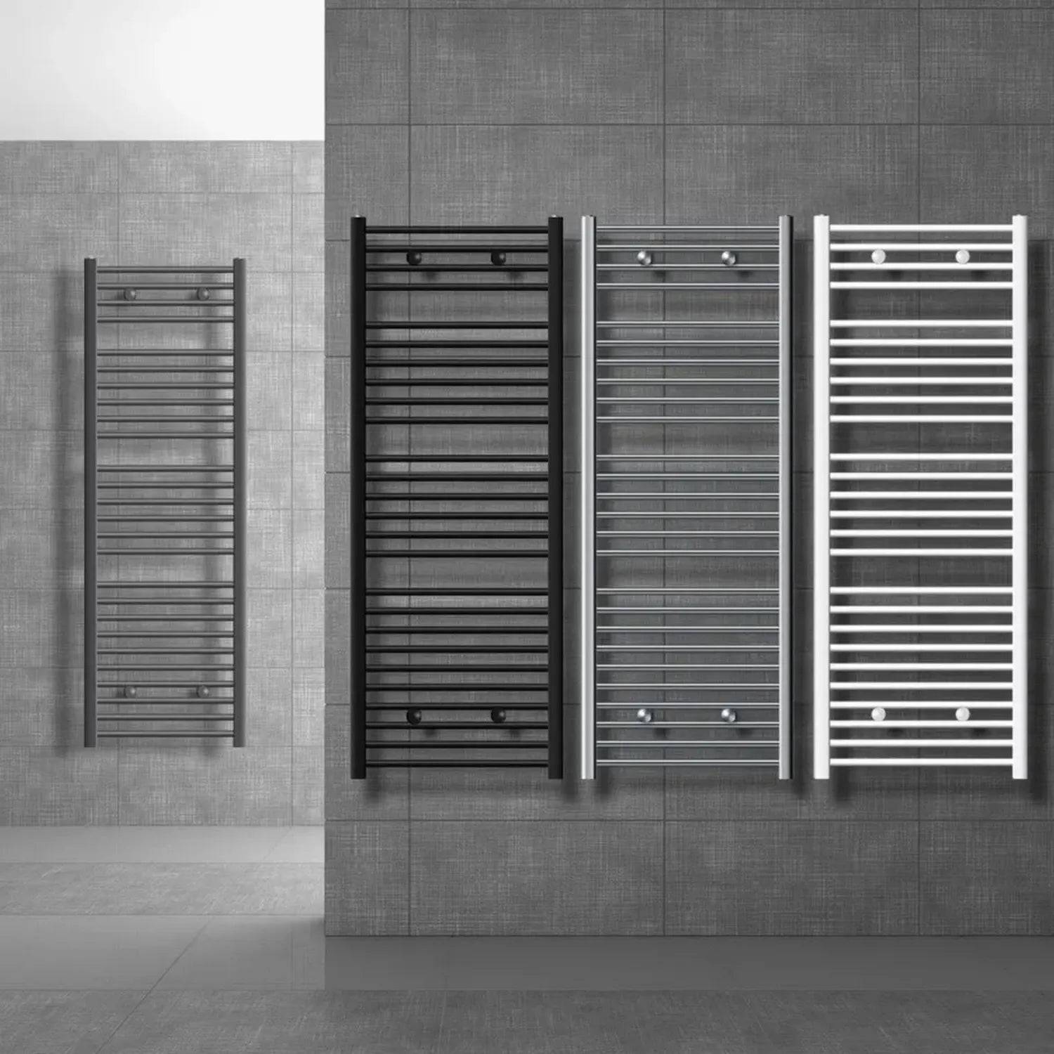 Radiateur Sèche-Serviettes Blanc 600x800 mm avec Thermostat Digital 300W