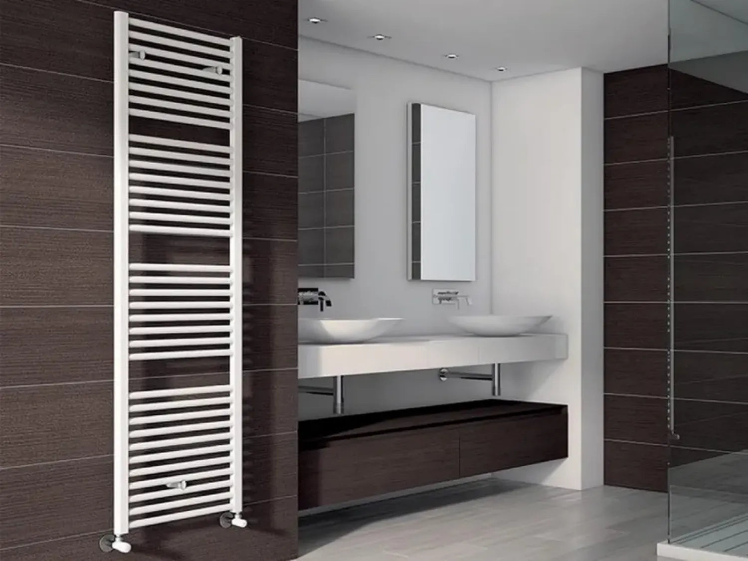 Radiateur Sèche-serviettes Mixte Ares 553 W Blanc Irsap