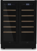 Cave à Vin Encastrable 42 Bouteilles, 126L, Dual Zones, Acier Inoxydable, 5-20°C, LED, Anti-UV