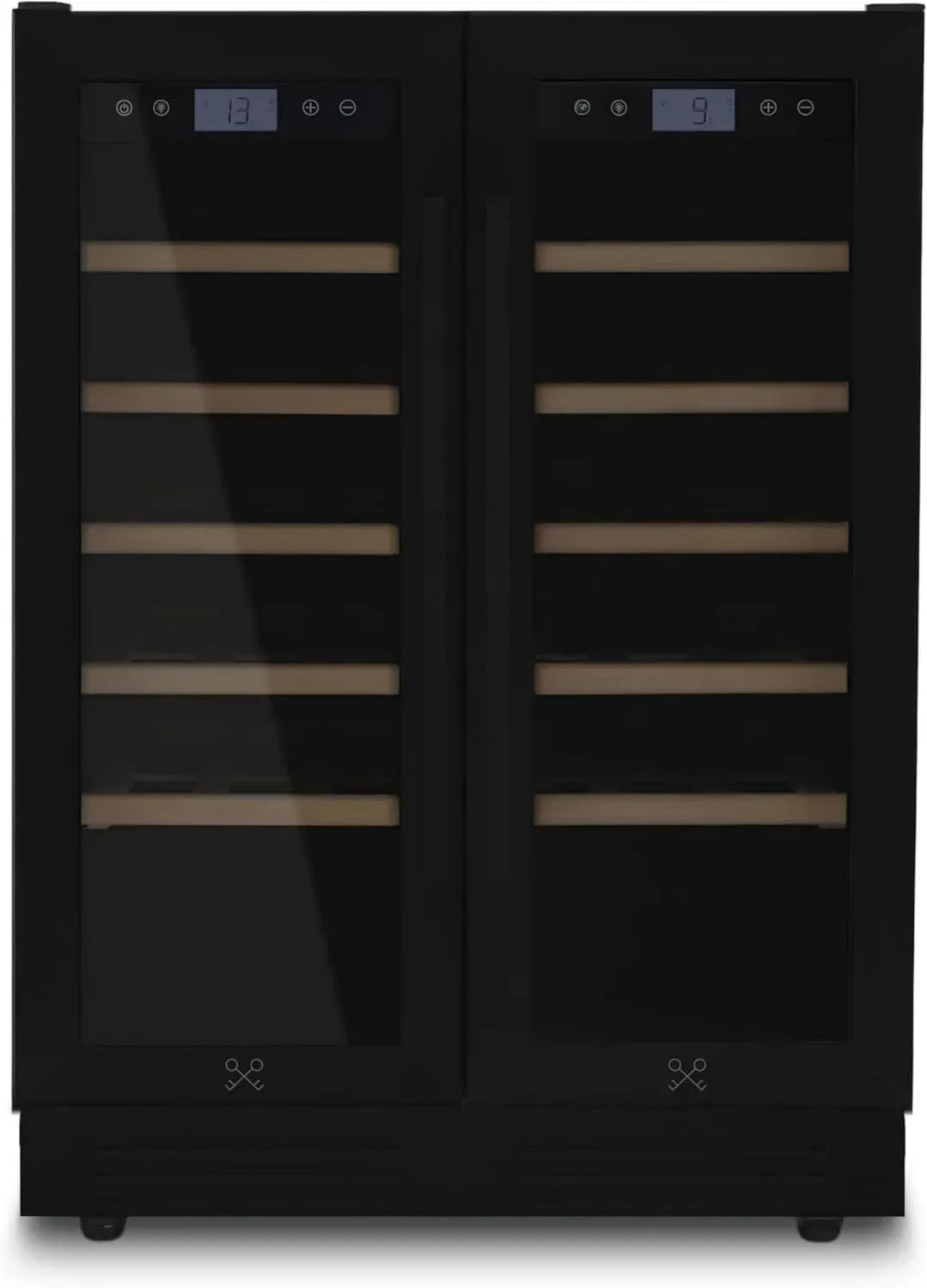 Cave à Vin Encastrable 42 Bouteilles, 126L, Dual Zones, Acier Inoxydable, 5-20°C, LED, Anti-UV