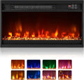Insert Électrique 1500W avec Effet Flamme LED Multicolore, Chauffage Réglable et Télécommande