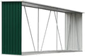 Abri de Bois en Acier Galvanisé pour Jardin, 330x84x152 cm, Vert
