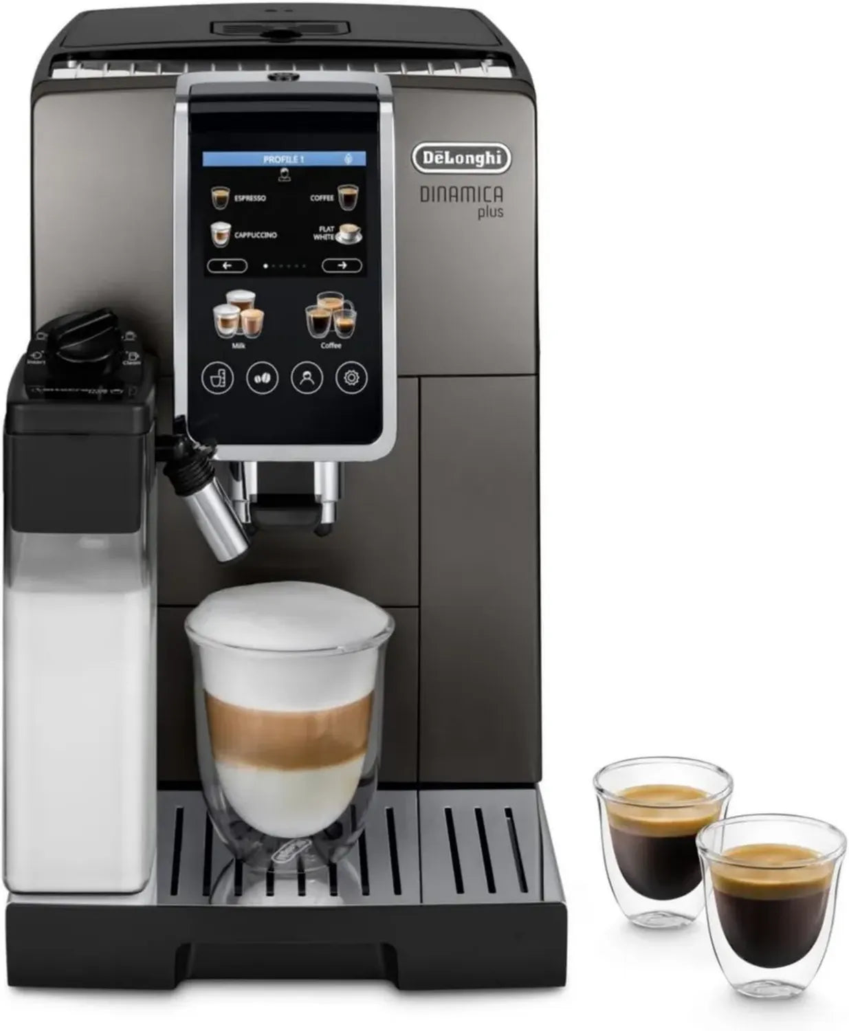 Machine à Café Automatique De'Longhi Dinamica Plus ECAM 380.95.TB, 1,8L - Espresso et Cappuccino