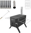 Fourneau de Camping Pliable et Portable avec Cheminée pour Activités Extérieures