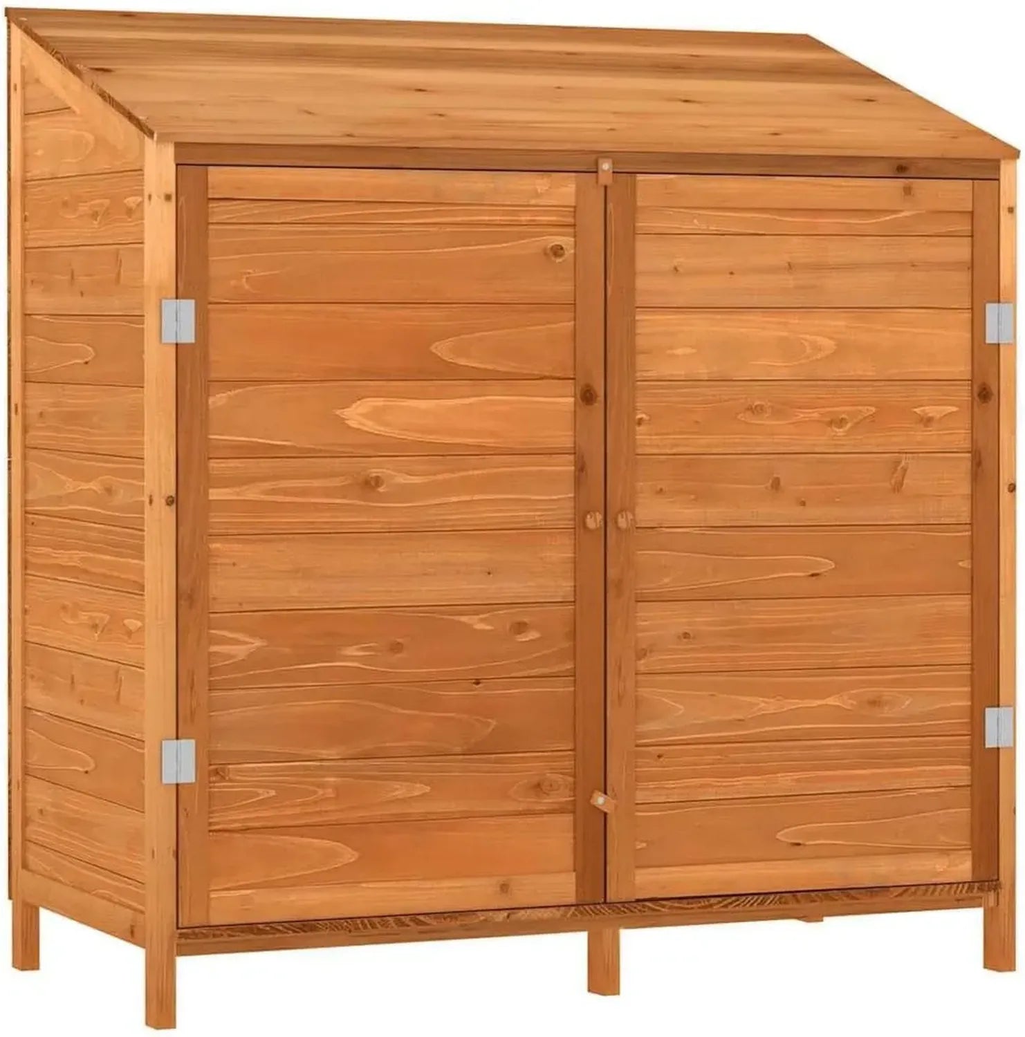 Cabanon de Jardin en Bois, Armoire de Rangement Extérieure pour Outils, 102x52x112 cm, Bois de Sapin Marron