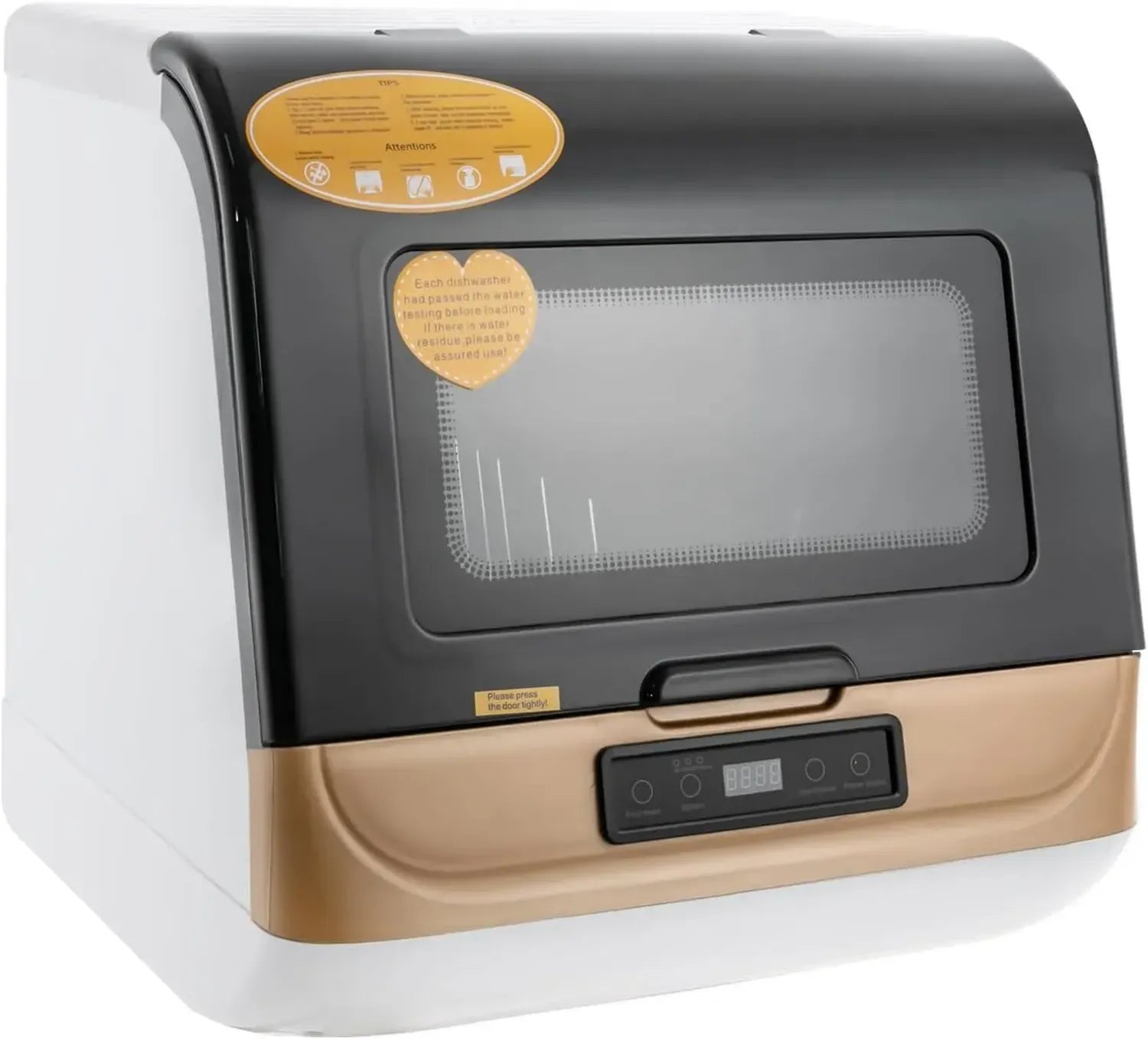Lave-vaisselle compact portable sans installation pour cuisine et bureau, multifonction en or
