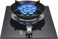 Cuisinière à gaz encastrable 33 cm, 9 brûleurs 5,2 kW, plaque en verre trempé noir, sécurité anti-extinction, pour cuisine domestique