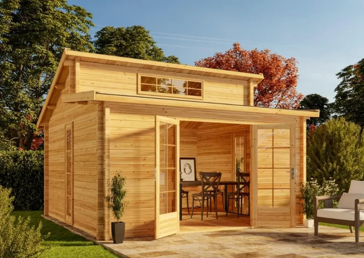 Abri de Jardin en Bois ISO avec Toit Monopente - Carlsson Lausitz