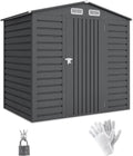 Abri de Jardin Métal 2,27 m² Outsunny, Acier Galvanisé avec Aérations et Toit à Deux Pans, Accessoires Inclus, 190x131x188cm, Gris