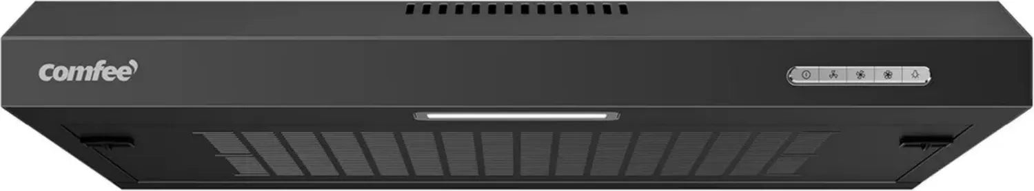 Hotte Aspirante 60 cm Noir, COMFEE'SLIF17B-60 LED, 3 Vitesses, 2 Modes d'Aspiration