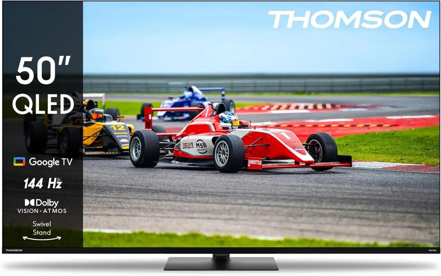 Téléviseur QLED 50' 144Hz Thomson avec Google TV, Dolby Audio, HDR10, Wi-Fi, Bluetooth
