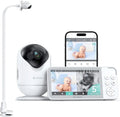 Moniteur Bébé WiFi 5 avec Caméra HD 2K, Application de Contrôle, Alerte de Mouvement et de Pleurs, Vision Nocturne, Batterie Longue Durée 5000mAh