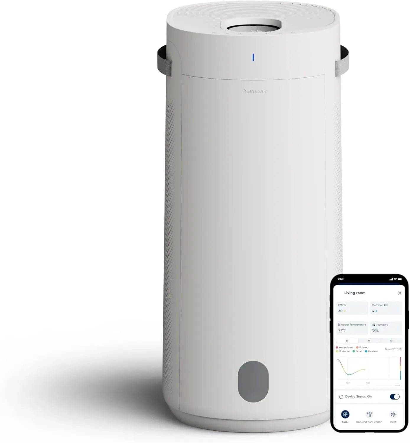 Purificateur et Humidificateur BLUEAIR 2 en 1 avec Technologie HEPASilent™