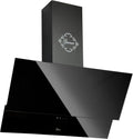 Hotte Murale Inclinée 90 cm Noire 1000 m³/h avec Télécommande, Classe A