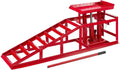 Rampe de Levage Hydraulique Ajustable 2 T pour Voitures - Rouge