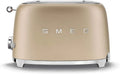 Grille-pain Smeg 2 Tranches 950W, Or Mat, Multifonction