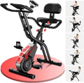 Vélo d'Appartement Pliable 5-en-1 avec Résistance Silencieuse 16 Niveaux et Moniteur Cardiaque
