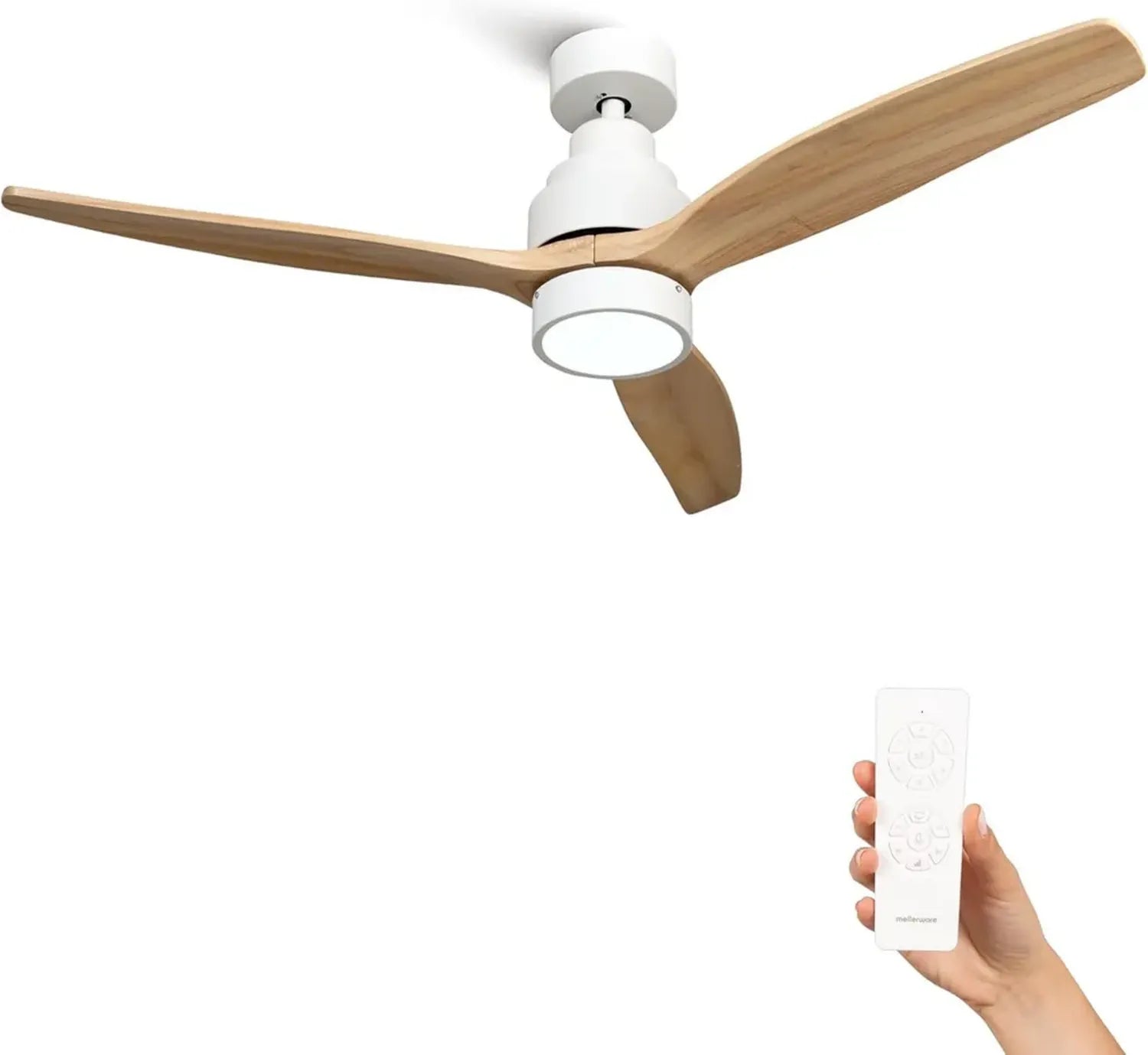 Ventilateur de Plafond Silencieux 132cm avec Télécommande et Lampe LED